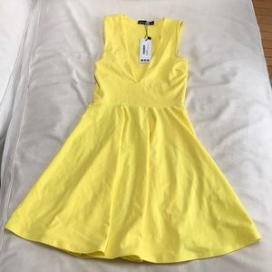 Yellow skater dress